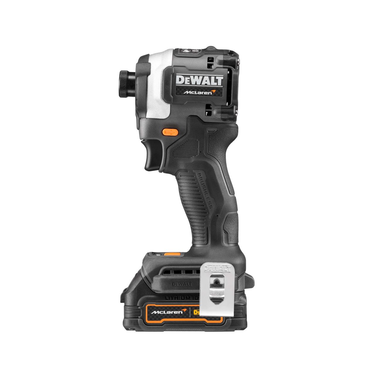 Шуруповерт DEWALT McLaren Limited Edition DCF85ME2GT, 18 В, 205 Нм, с 2 АКБ 1.7 Ач и ЗУ, в кейсе TSTAK (DCF85ME2GT-QW)